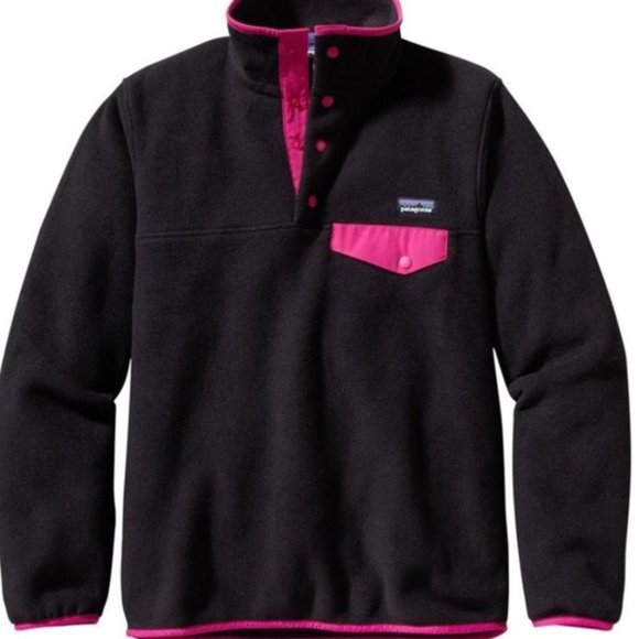 NWOT Patagonia Snap T - Black and Pink Size Large